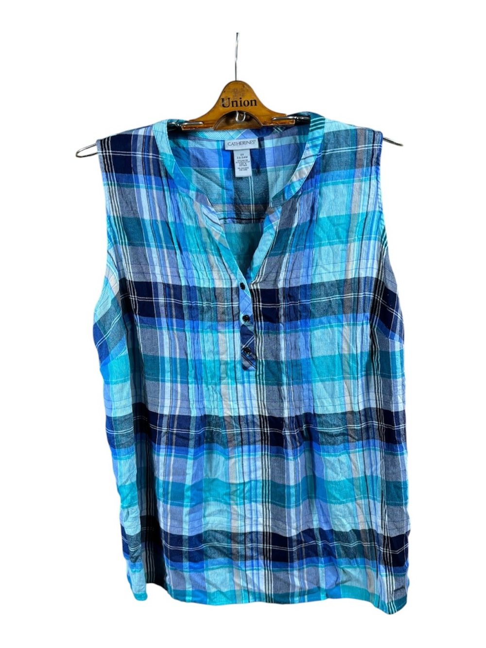 Catherine’s Women’s Button Up Casual Sleeveless Shirt Size 2X 22/24W